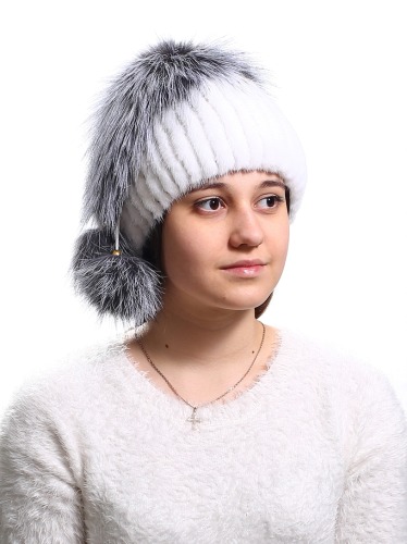 Модные шапки из песца зимние